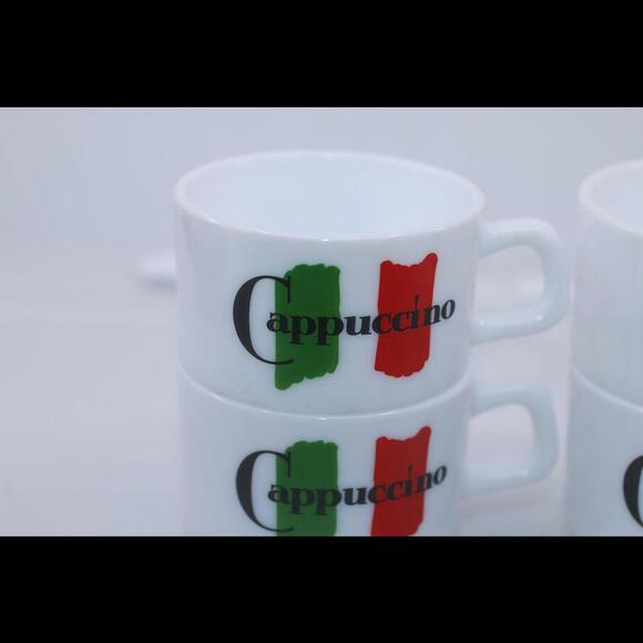 Lot of 4 Arcopal France Set of 4 Maxwell House Small Cappuccino Cups #2 - Picture 2 of 7